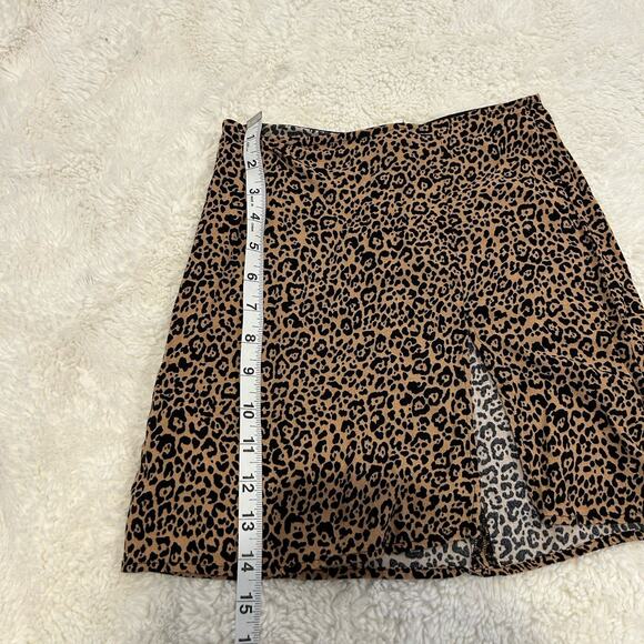 Reformation Margot Cheetah Animal Print Night Out Mini Skirt with Slit Size 0 - Picture 4 of 6